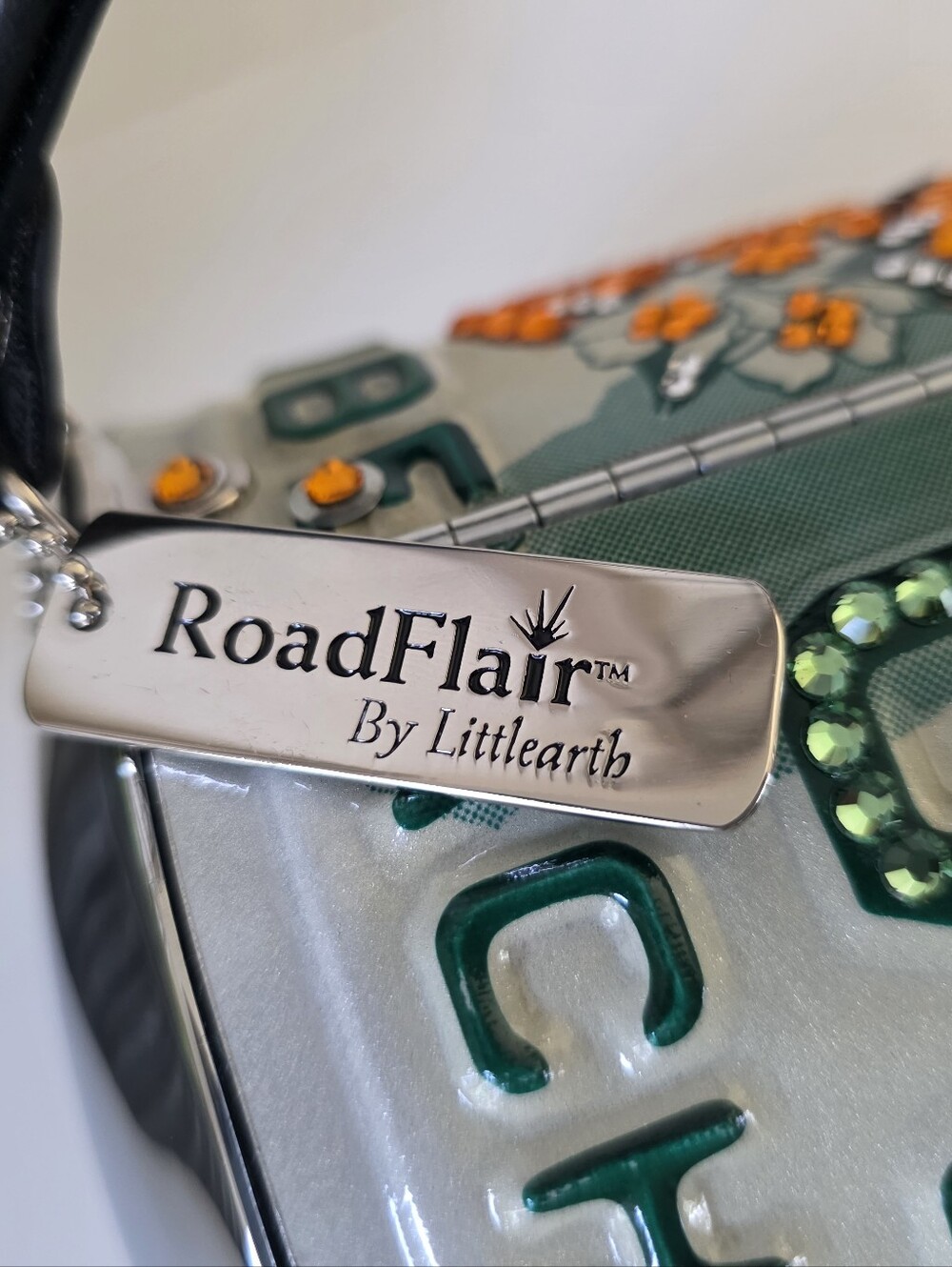 Vintage Littlearth Roadflair FL Swarovski Crystal License Plate Hand Bag- Rare - Picture 13 of 17